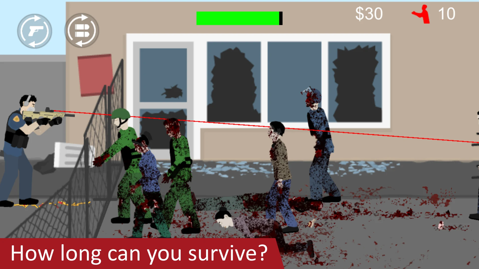 Flat Zombies: Defense&Cleanup screenshot